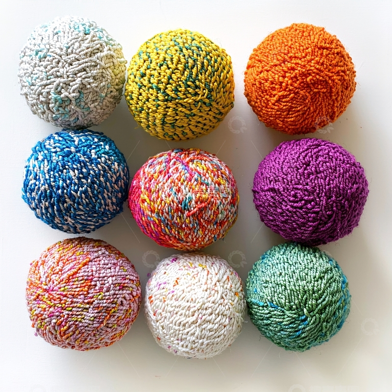 高清大图下载【趣麦麦图】彩色毛线球