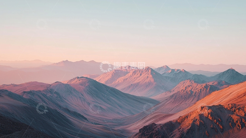 高清大图下载【趣麦麦图】山脉日出景色