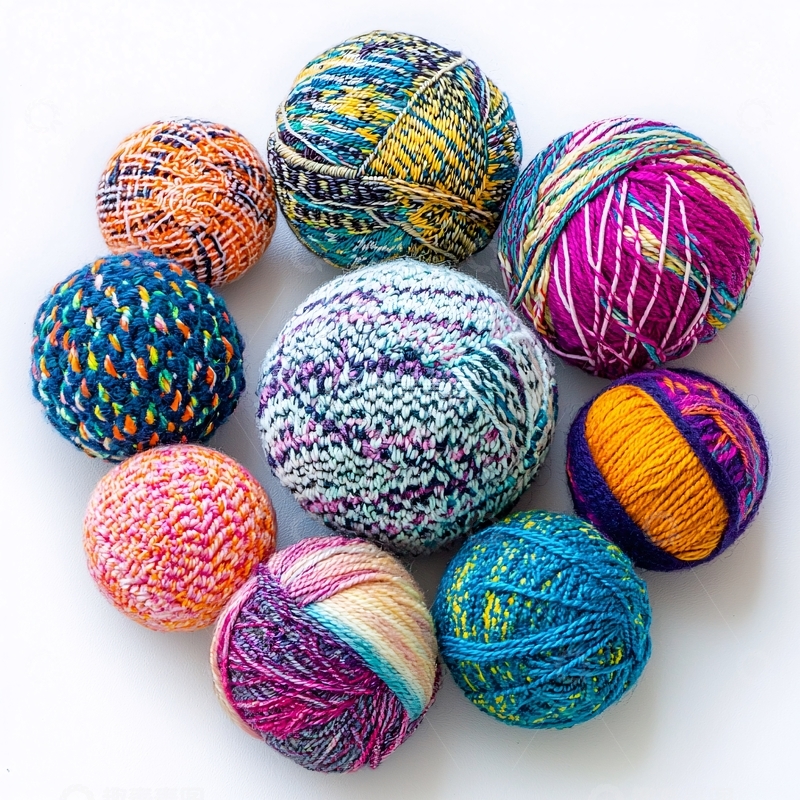 高清大图下载【趣麦麦图】彩色毛线球