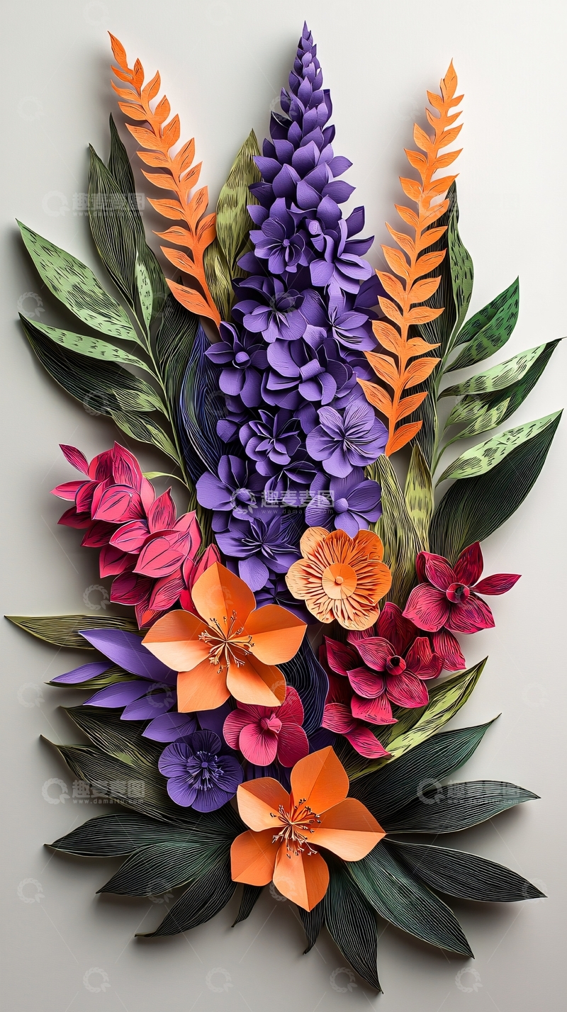 高清大图下载【趣麦麦图】纸艺花束