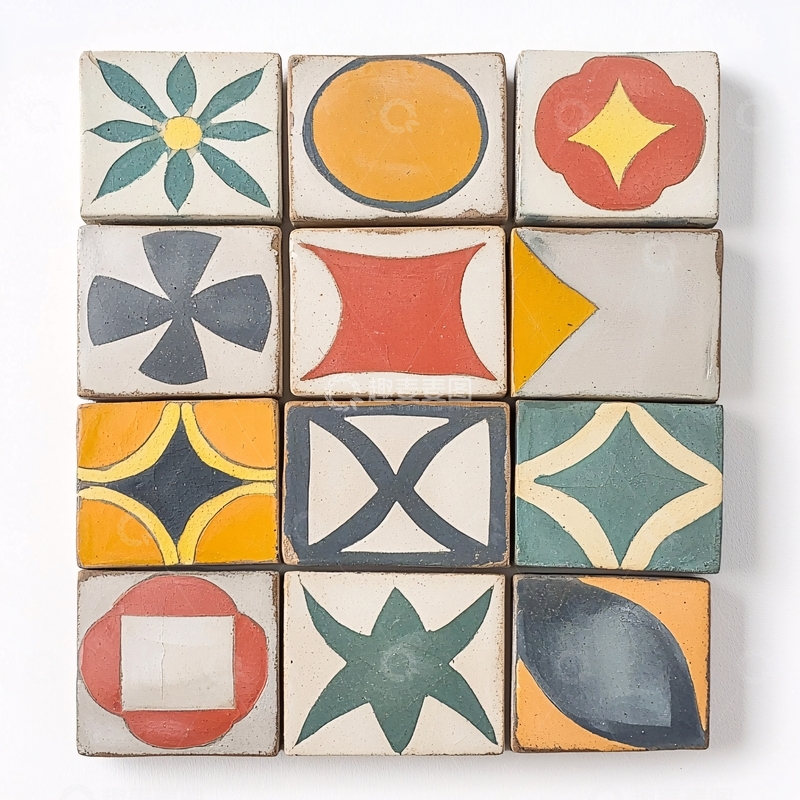 高清大图下载【趣麦麦图】彩色瓷砖拼贴