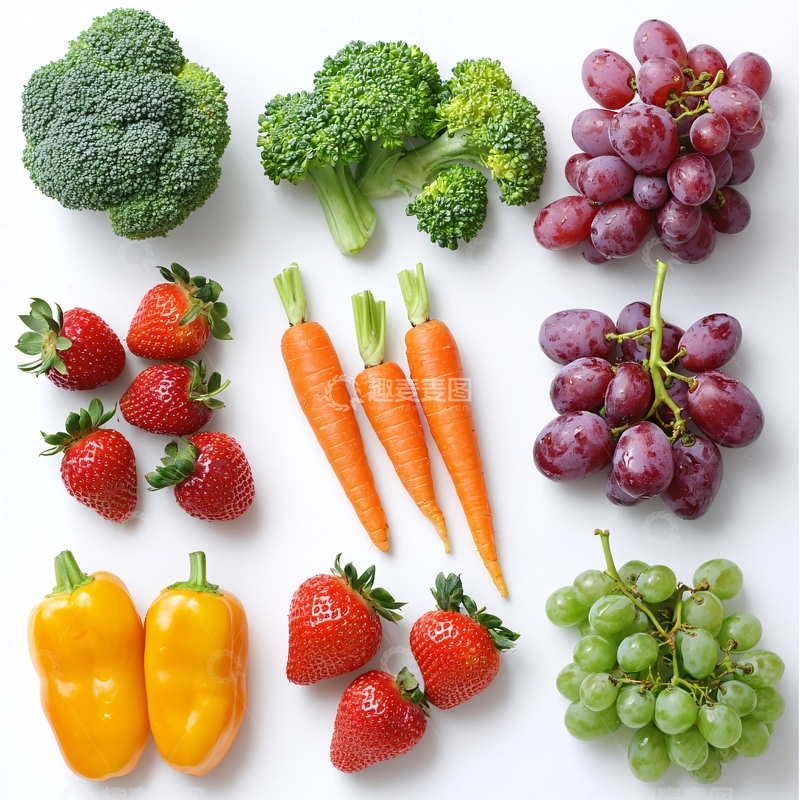 高清大图下载【趣麦麦图】新鲜水果蔬菜组合