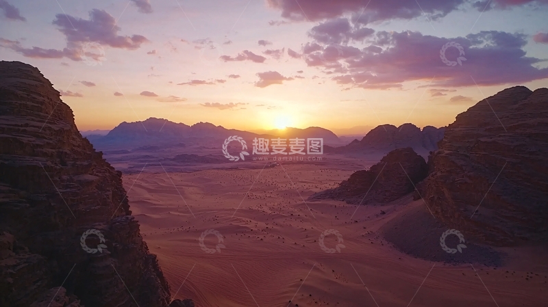 高清大图下载【趣麦麦图】沙漠日落