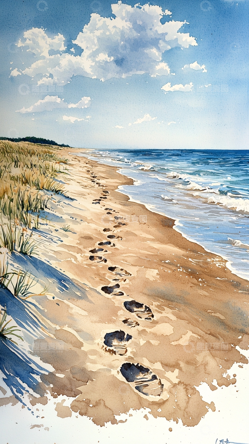 高清大图下载【趣麦麦图】水彩画