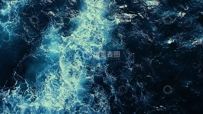 高清大图下载【趣麦麦图】深海蓝色波浪纹理