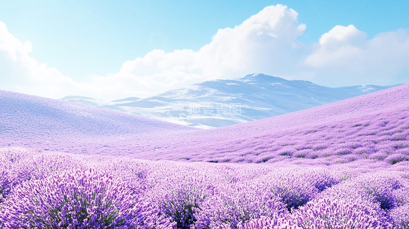 高清大图下载【趣麦麦图】薰衣草花田