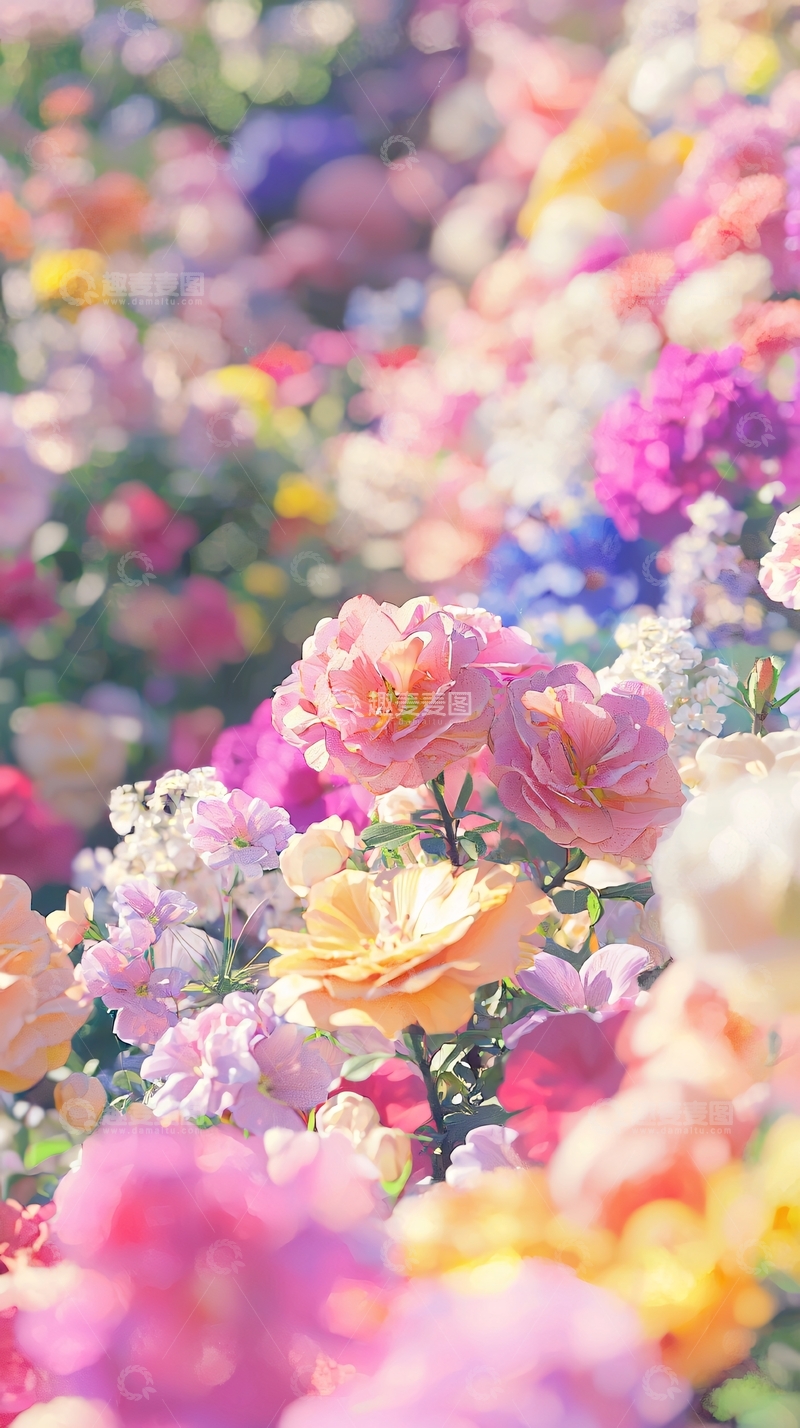高清大图下载【趣麦麦图】彩色鲜花盛开