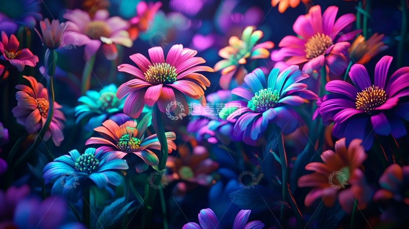 高清大图下载【趣麦麦图】梦幻多彩花田