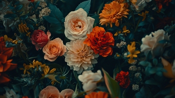 暗色调花卉特写