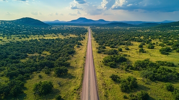 非洲草原上的公路