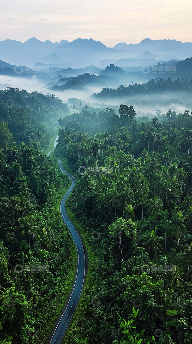 高清大图下载【趣麦麦图】山路蜿蜒通向远方