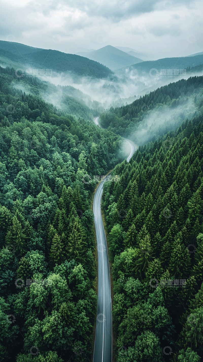 高清大图下载【趣麦麦图】山间公路