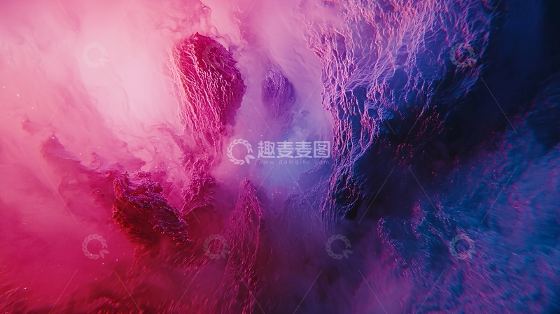 高清大图下载【趣麦麦图】梦幻紫红色蓝色云彩