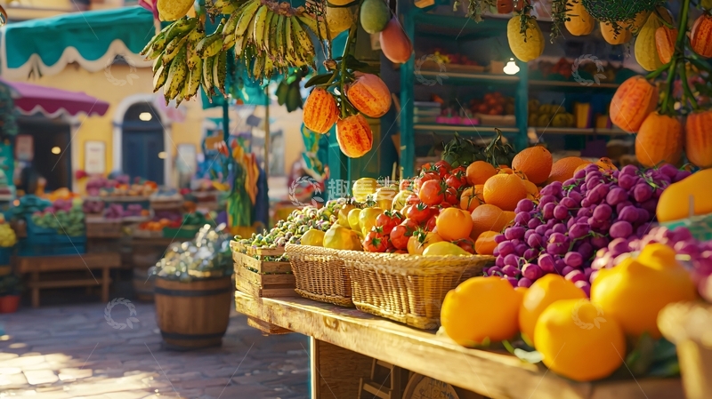 高清大图下载【趣麦麦图】水果摊