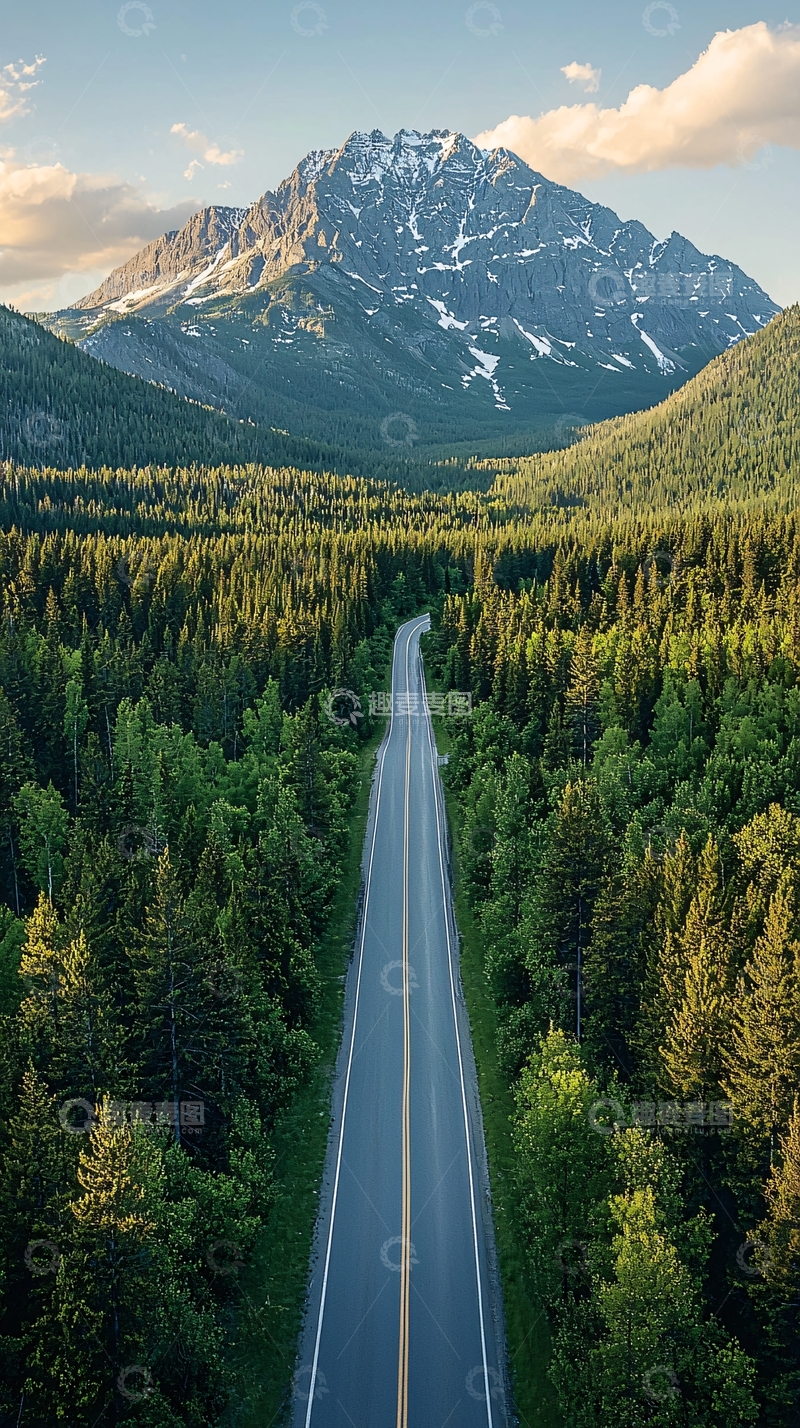 高清大图下载【趣麦麦图】山脉公路森林景色