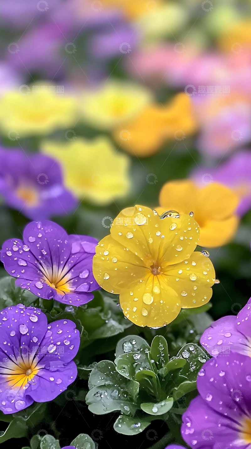 高清大图下载【趣麦麦图】雨后鲜花