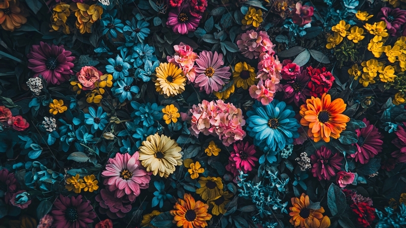 彩色花卉背景图