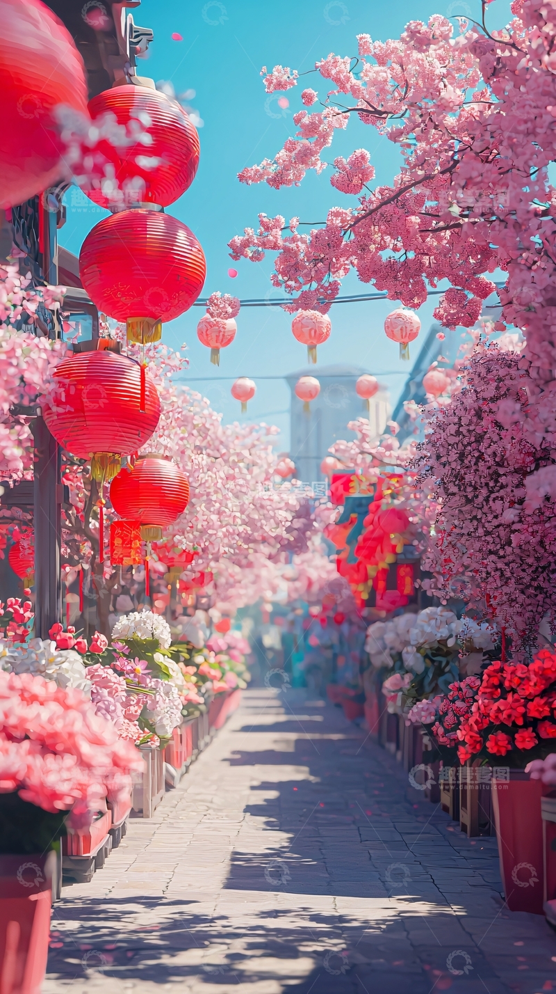 高清大图下载【趣麦麦图】樱花街道