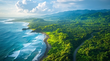 海岸线森林景观
