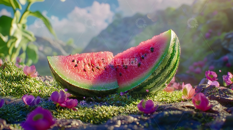 高清大图下载【趣麦麦图】西瓜切片