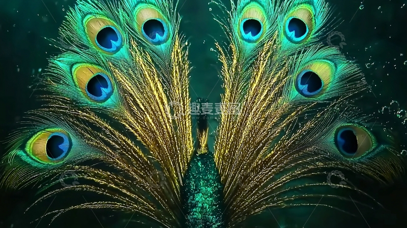 高清大图下载【趣麦麦图】孔雀开屏