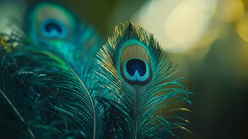 孔雀羽毛特写