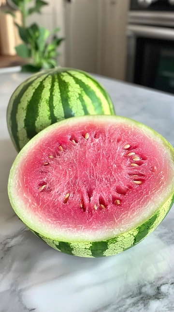 新鲜多汁的西瓜切片