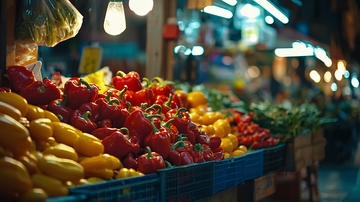 夜市蔬菜摊位