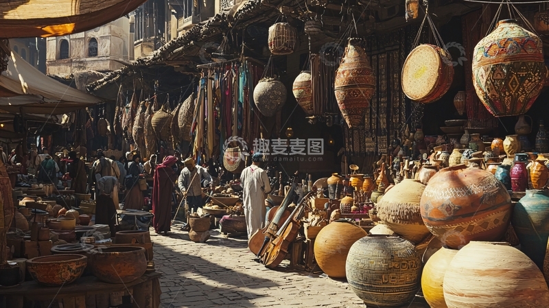 高清大图下载【趣麦麦图】摩洛哥传统集市