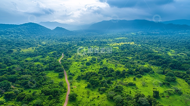 高清大图下载【趣麦麦图】山峦起伏的绿色田园风光