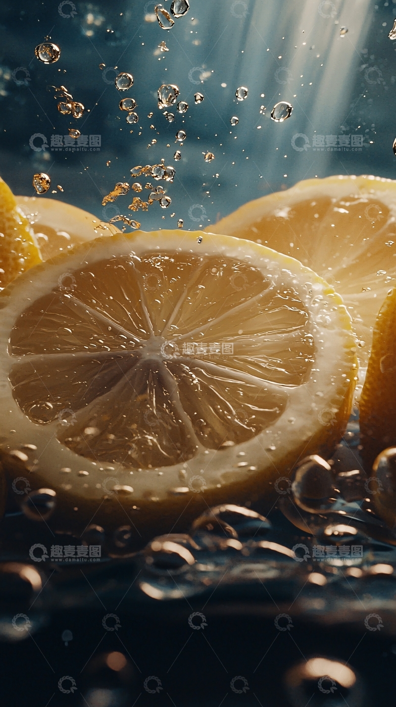 高清大图下载【趣麦麦图】柠檬水花