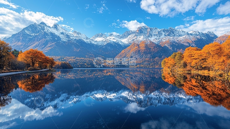 高清大图下载【趣麦麦图】湖光山色秋意浓