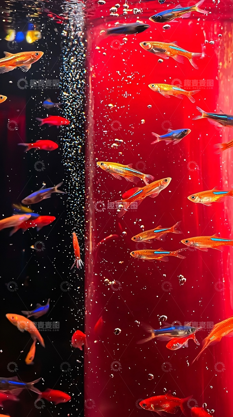 高清大图下载【趣麦麦图】红绿灯鱼群