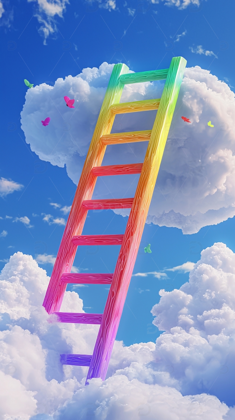 彩虹阶梯通往云端