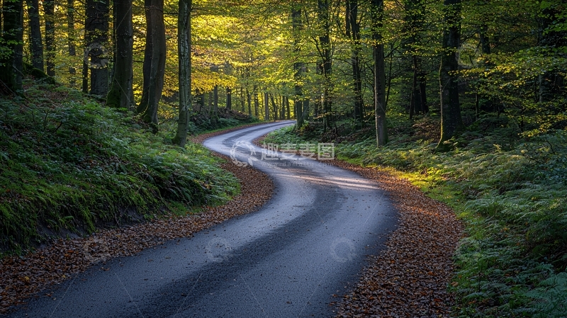 高清大图下载【趣麦麦图】蜿蜒的森林小路