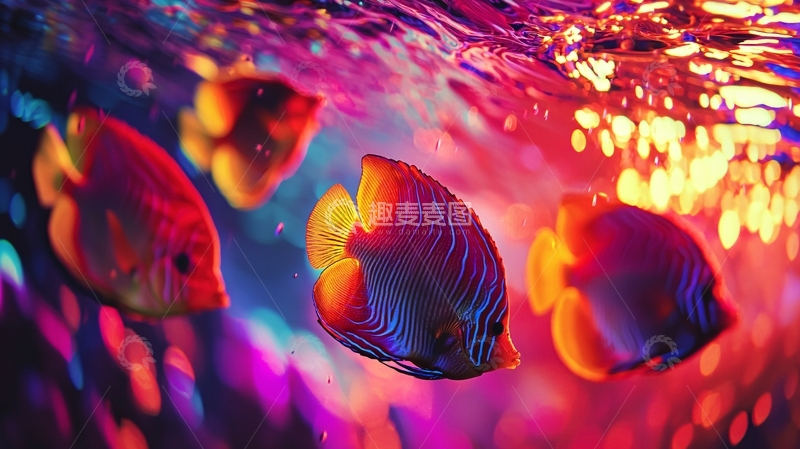高清大图下载【趣麦麦图】彩色热带鱼