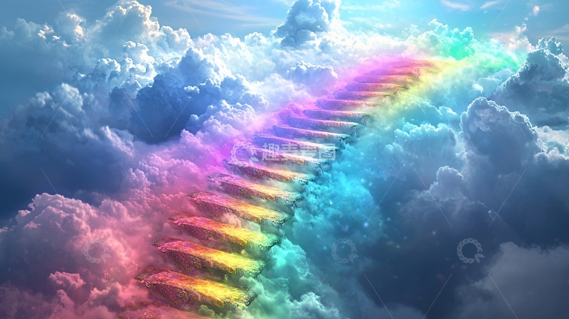 高清大图下载【趣麦麦图】彩虹阶梯通往天堂
