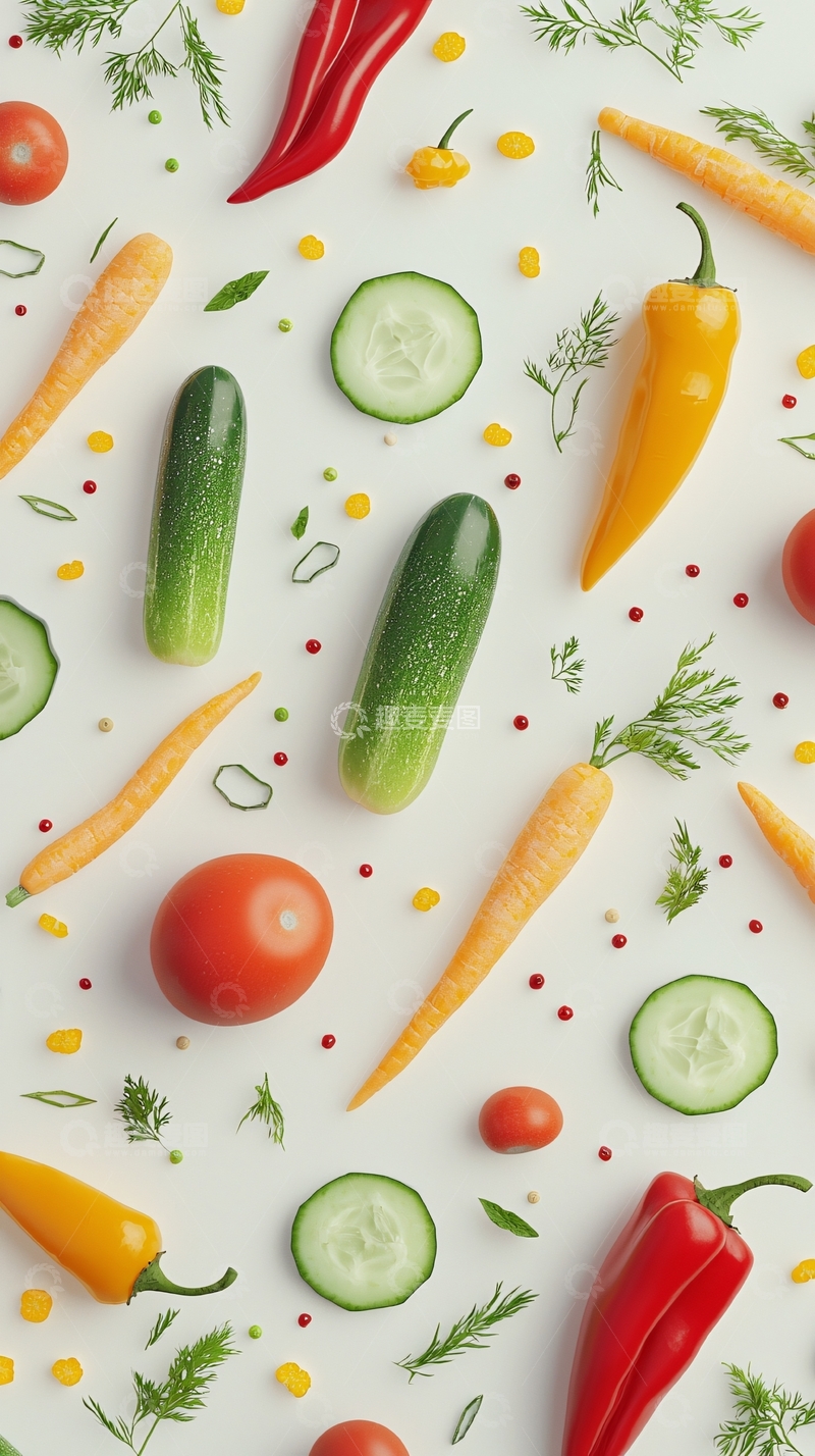 高清大图下载【趣麦麦图】蔬菜水果背景图