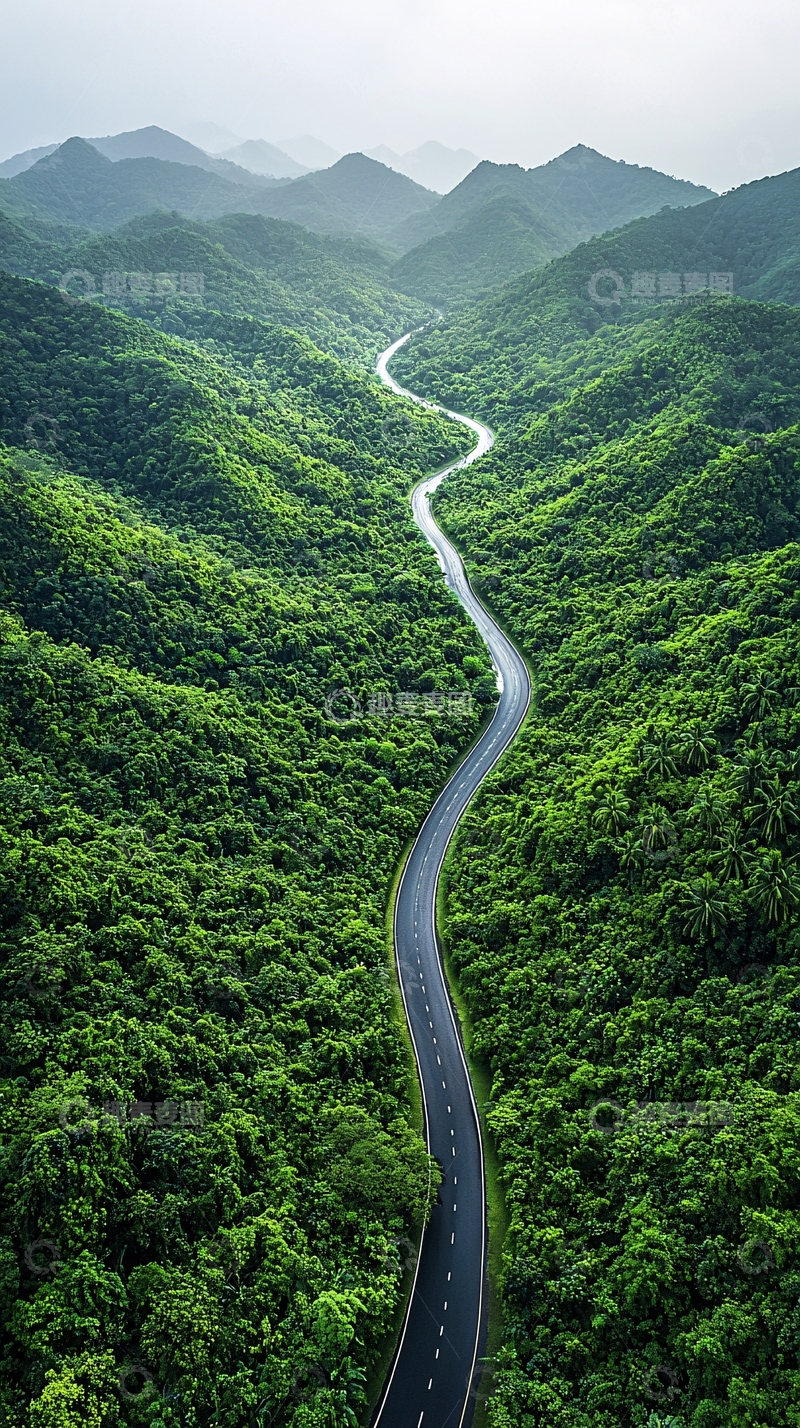 高清大图下载【趣麦麦图】蜿蜒山路
