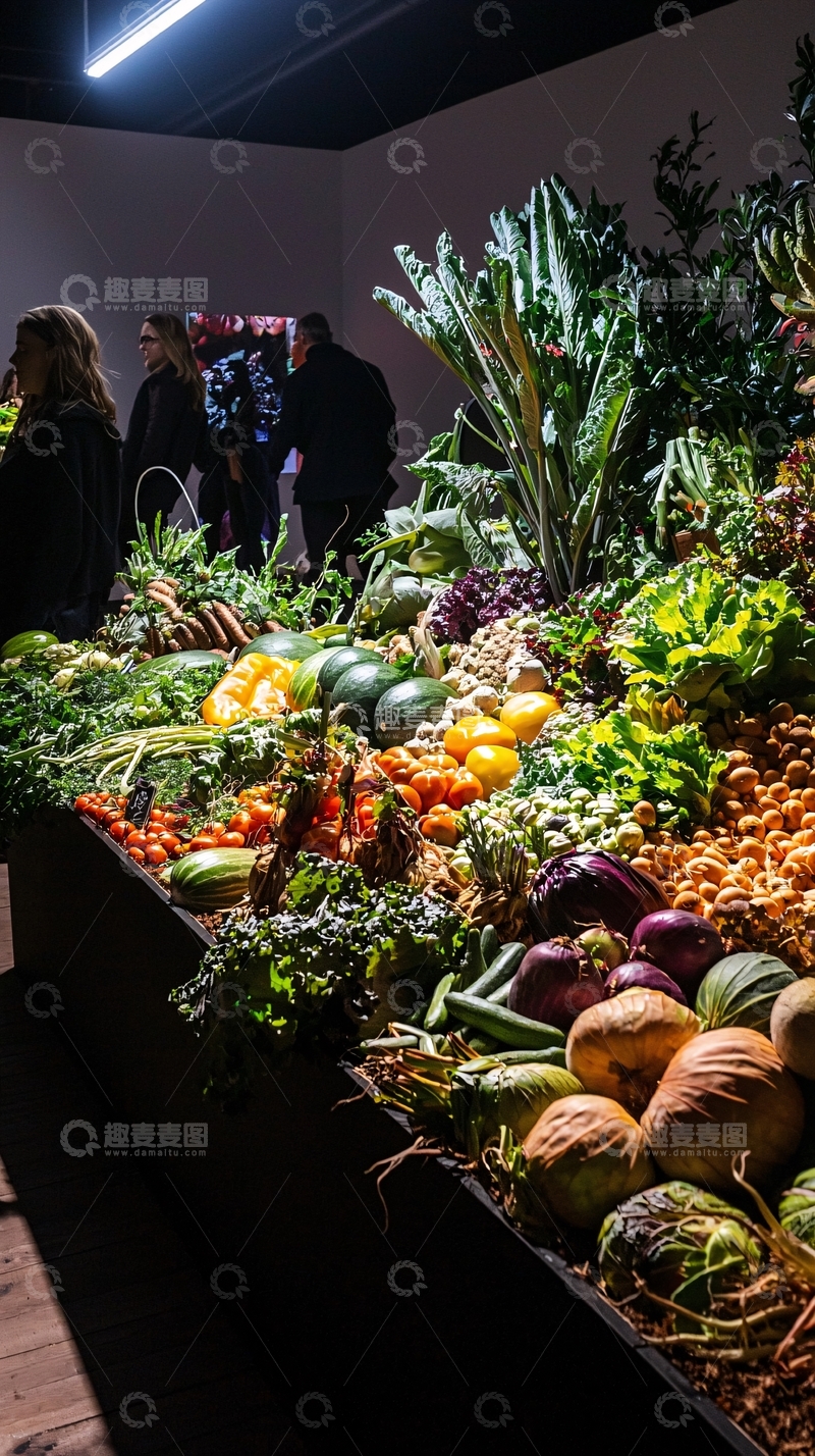高清大图下载【趣麦麦图】琳琅满目的新鲜蔬果