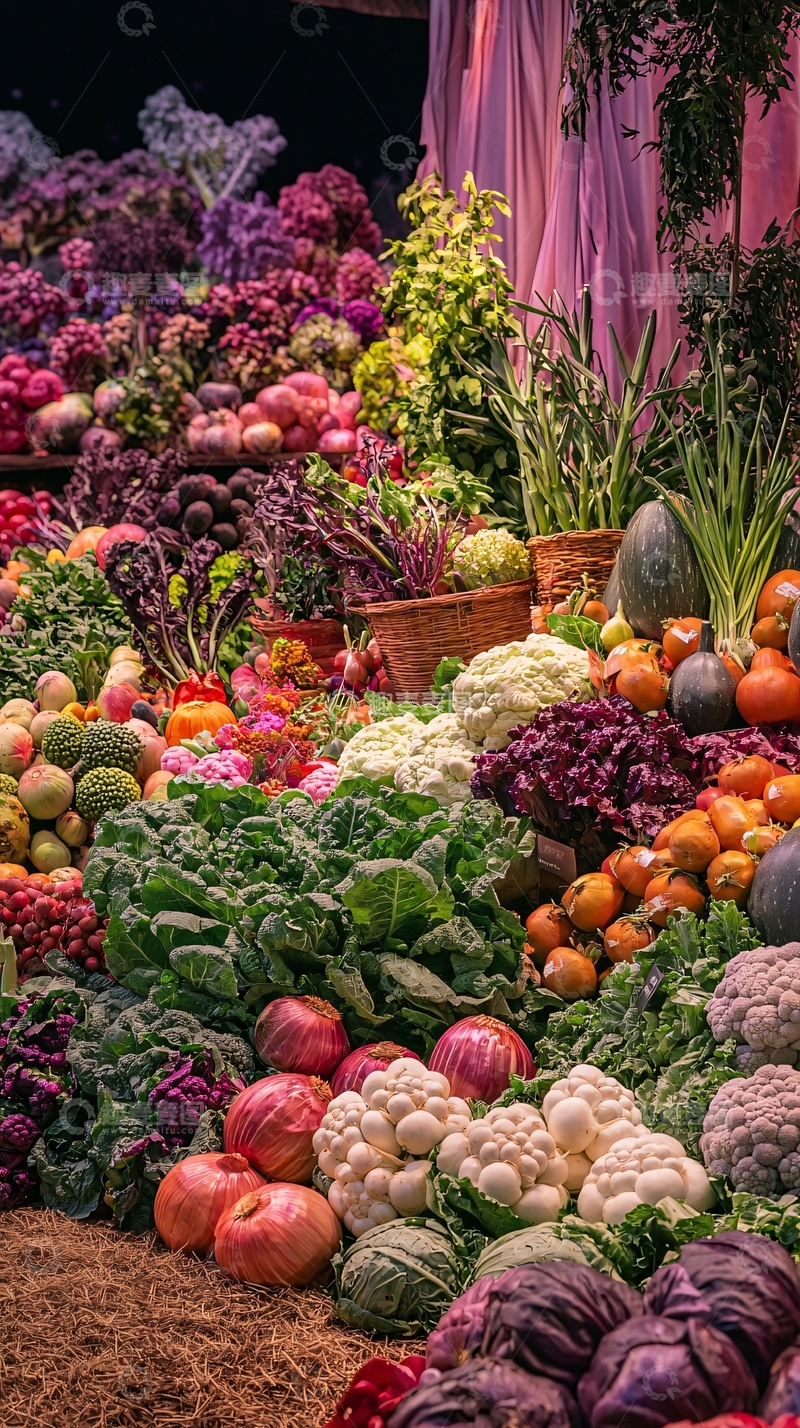 高清大图下载【趣麦麦图】丰收的蔬菜水果