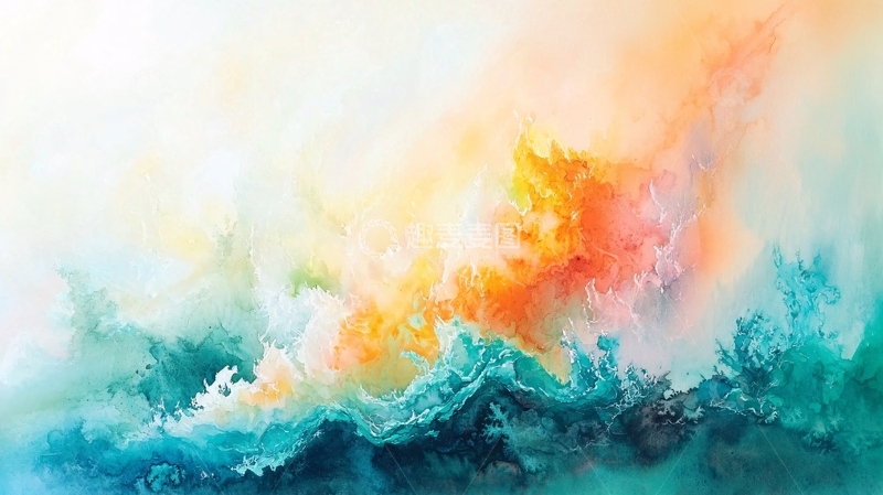 高清大图下载【趣麦麦图】抽象水彩画
