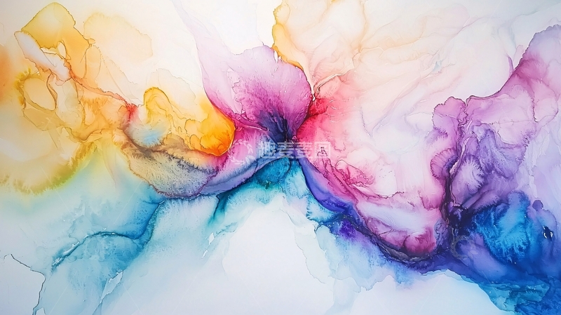高清大图下载【趣麦麦图】抽象水彩画