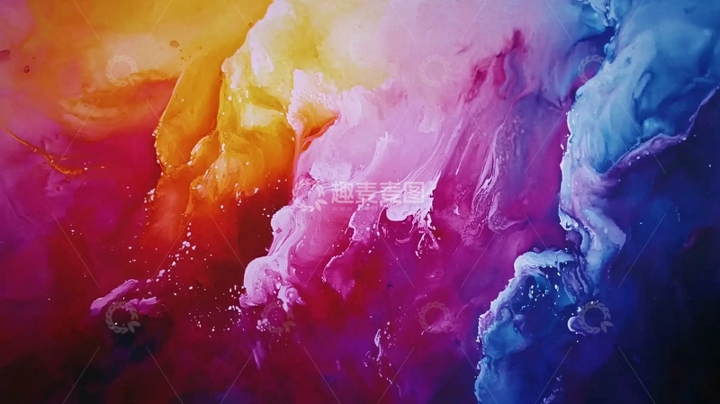 高清大图下载【趣麦麦图】彩色烟雾梦幻背景