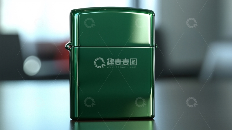 高清大图下载【趣麦麦图】深绿色金属打火机