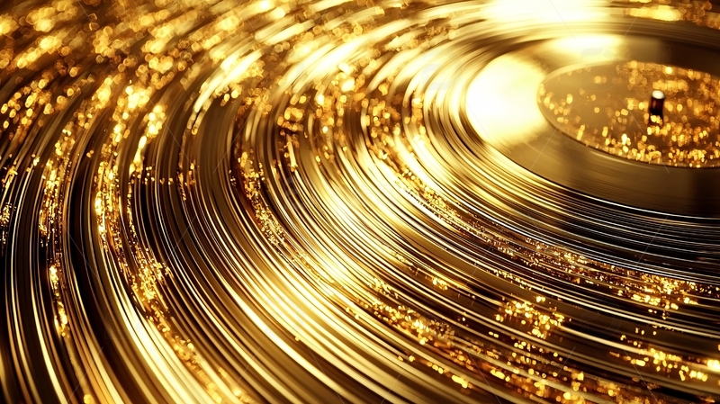 金色圆形金属纹理