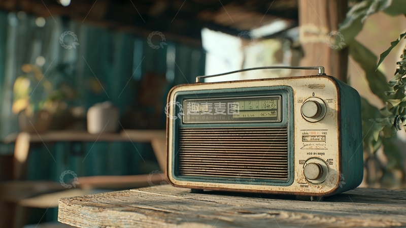 高清大图下载【趣麦麦图】复古老式收音机