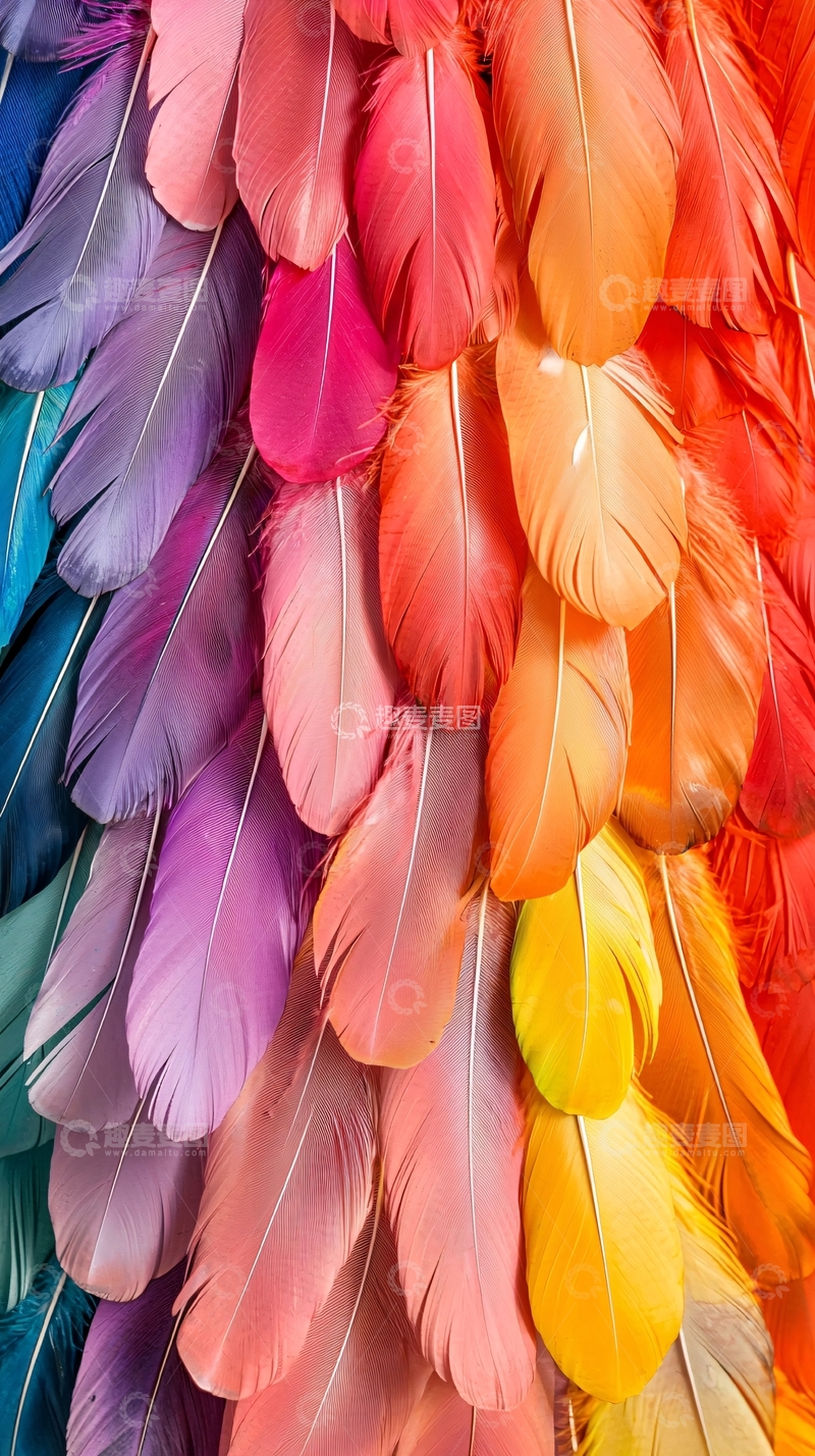 高清大图下载【趣麦麦图】彩色羽毛