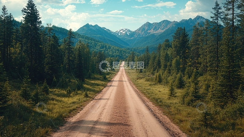 高清大图下载【趣麦麦图】山间公路延伸至远方