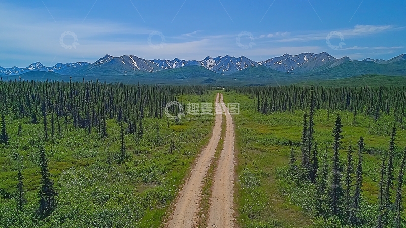 高清大图下载【趣麦麦图】蜿蜒道路通向远山